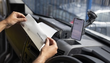 PJ 800 printer printing a receipt